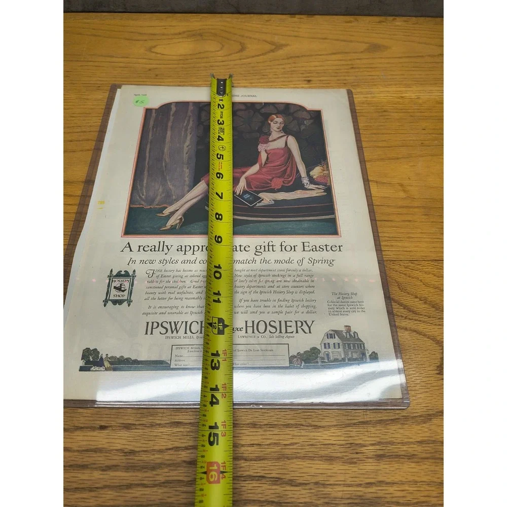 1929‎ FASHION WOMEN BLUE MOON STOCKING HOSIERY LARGMAN TENGGREN ART DECO AD WW91